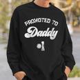 Damen Zum Papa Befördert 1 Lustigeratertag Mit-Ausschnitt Sweatshirt Geschenke für Ihn