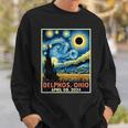 Delphos Ohio Total Solar Eclipse 2024 Starry Night Van Gogh Sweatshirt Gifts for Him