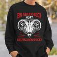 Deutschrock Ein Geiler Bock Hören German Rock Sweatshirt Geschenke für Ihn