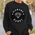Diamond Hands Black & White Wsb Stock Trading Trader Meme Sweatshirt Gifts for Him