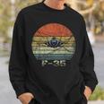Distressed F-35 Fighter Jet Military Airplane Sweatshirt Gifts for Him