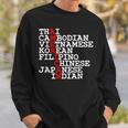Distressed Stop Asian Hate Awareness Asian Americans Sweatshirt Gifts for Him