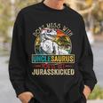 Distressed Unclesaurus DinosaurRex Father's Day Sweatshirt Gifts for Him
