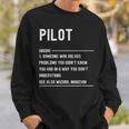 Divertido Título De Trabajo De Pilot Definition Camisa de entrenamiento Regalos para él