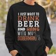 Doberman Dad Father's Day Pinscher Dog Beer Sweatshirt Gifts for Him