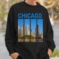 Downtown Chicago Skyline Souvenirs State Illinois Sweatshirt Gifts for Him