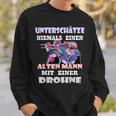 Drone Drone Pilot Grandpa Old Man Sweatshirt Geschenke für Ihn