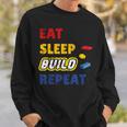 Eat Sleep Build Repeat Klemmbaustein Spielzeug Stones Sweatshirt Geschenke für Ihn