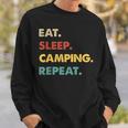 Eat Sleep Camping Repeat Camping Lover Sweatshirt Gifts for Him
