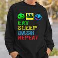Eat Sleep Dash Repeat Video Game Geometry Video Gamer Sweatshirt Gifts for Him