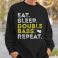 Eat Sleep Double Bass Upright Bass Instrument Sweatshirt Gifts for Him