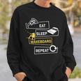 Eat Sleep Wakeboarding Wakeboard Wakeboarder Board Sweatshirt Geschenke für Ihn