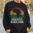 Educated Black King History Month African Pride Teacher Sweatshirt Gifts for Him