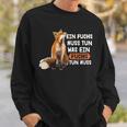 Ein Fuchs Muss Tun Was Ein Fuchs Tun Muss Painted Fox Sweatshirt Geschenke für Ihn
