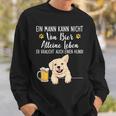 Ein Mann Kann Nichton Bier Alleine Leben Dog Dad Dog Sweatshirt Geschenke für Ihn