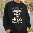 Er Heiratet Wir Sind Nur Zum Saufen Hier Team Bräutigam Sweatshirt Geschenke für Ihn