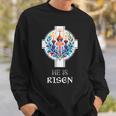 Er Ist Auferstandenes Kreuz Jesus Ostern Christliche Religiöse Männer Jugendliche Sweatshirt Geschenke für Ihn