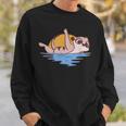 Erdmännchen Schwimmen Wildlife Hobbyschwimmer Sweatshirt Geschenke für Ihn