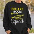 Escape Room Squad Vintage Key Lock Team Crew Sweatshirt Gifts for Him