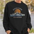 Estes Park Colorado With Mountain Sunset Scene Sweatshirt Gifts for Him