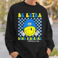 Be Extra Down Syndrome Awareness Yellow And Blue Smile Face Sweatshirt Gifts for Him