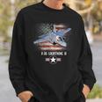 F-35 Lightning 2 Us Flag Proud Air Force Military Veteran Sweatshirt Gifts for Him