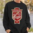 Faded San Francisco Sunday Bay Area Faithful Beer Label Sweatshirt Gifts for Him