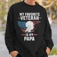 My Favorite Veteran Is My Papa Kids Veterans Day Sweatshirt Gifts for Him