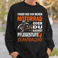 Finger Weg Von Mein Motorrad Motorcycle Rider & Biker S Sweatshirt Geschenke für Ihn