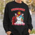 Firecorn Firefighter Unicorn With Red Fireman Helmet Fire Sweatshirt Gifts for Him