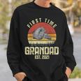 First Time Grandad New Grandad Est 2021 Father's Day Sweatshirt Gifts for Him