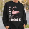 Floss Like A Boss Flamingo Flossing Bird Sweatshirt Gifts for Him