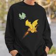 Flying Dragons & Flames Lizard Wyverns Sweatshirt Gifts for Him