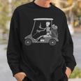 Forever Golfing Skeleton Driving A Golf Cart Sweatshirt Gifts for Him