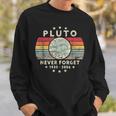 Never Forget Pluto Retro Style Vintage Science Sweatshirt Geschenke für Ihn
