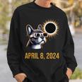 French Bulldog America 2024 Total Solar Eclipse Accessories Sweatshirt Gifts for Him
