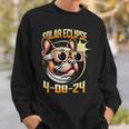 French Bulldog Wearing Solar Eclipse Glasses 2024 Sweatshirt Gifts for Him