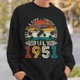 73 Years Old July 1951 Vintage 73Rd Birthday Men Sweatshirt Gifts for Him