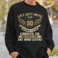 Als Gott Michor 80 Jahren Schuf Birthday Sweatshirt Geschenke für Ihn