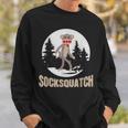 Bigfoot Sighting Sock Monkey Sasquatch Socksquatch Sweatshirt Gifts for Him