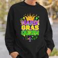 Carnival Party Confetti Outfit Mardi Gras Queen Crow Sweatshirt Gifts for Him