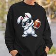 Dabbing Bunny Playing Football Easter Day Boys Girls Sweatshirt Gifts for Him