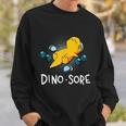 Dinosaur Workout Gym Fitness Lifting Cute Dino Sore Sweatshirt Gifts for Him