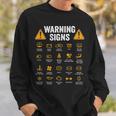Driving Warning Signs 101 Auto Mechanic Driver Sweatshirt Gifts for Him