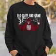 Eat Sleep Gorilla Decorations Monke Tag Vr Game Sweatshirt Gifts for Him