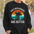 Father's Day Joke Dads With Beards Are Better Sunset Sweatshirt Gifts for Him