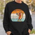 Fishing Hot Dog Retro Vintage Hot Dog Fishermen Sweatshirt Gifts for Him