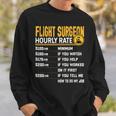 Flight Surgeon Hourly Rate Flight Doctor Physician Sweatshirt Gifts for Him