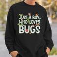 Insect Just A Boy Who Loves Bugs Boys Bug Sweatshirt Gifts for Him