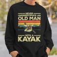 Kayaking For Men Grandpa Kayaker Kayak Lovers Sweatshirt Gifts for Him